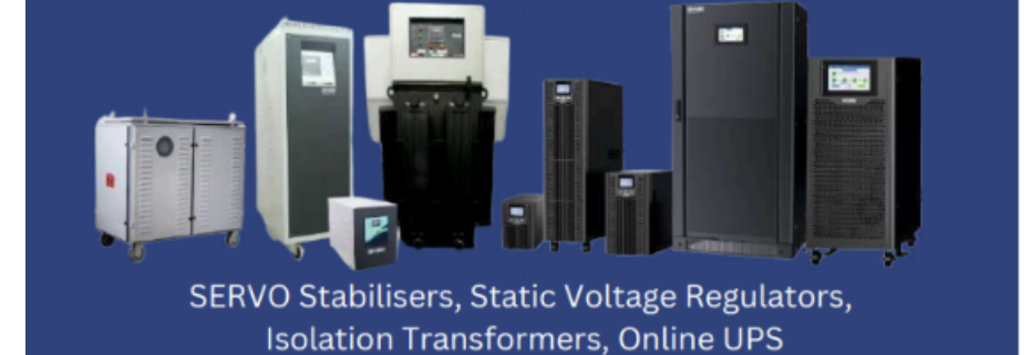 SERVO stabilisers, static voltage regulators, isolation transformers and online UPS