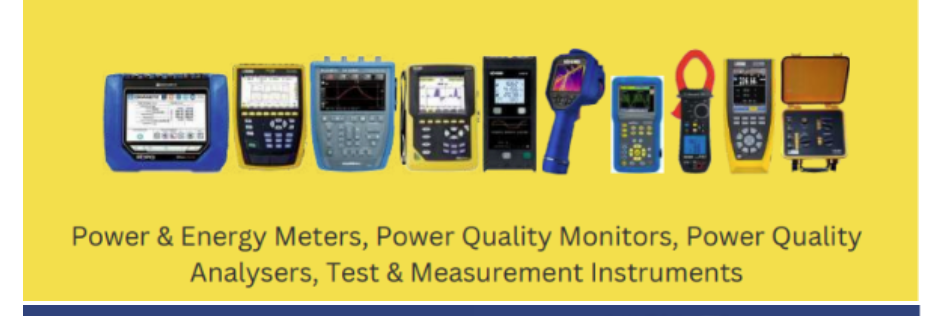 Power quality analyzers, thermal imagers, oscilloscopes and other test instruments